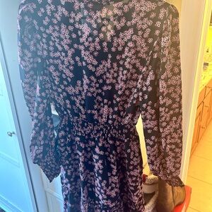 Floral Black and Pink Dress